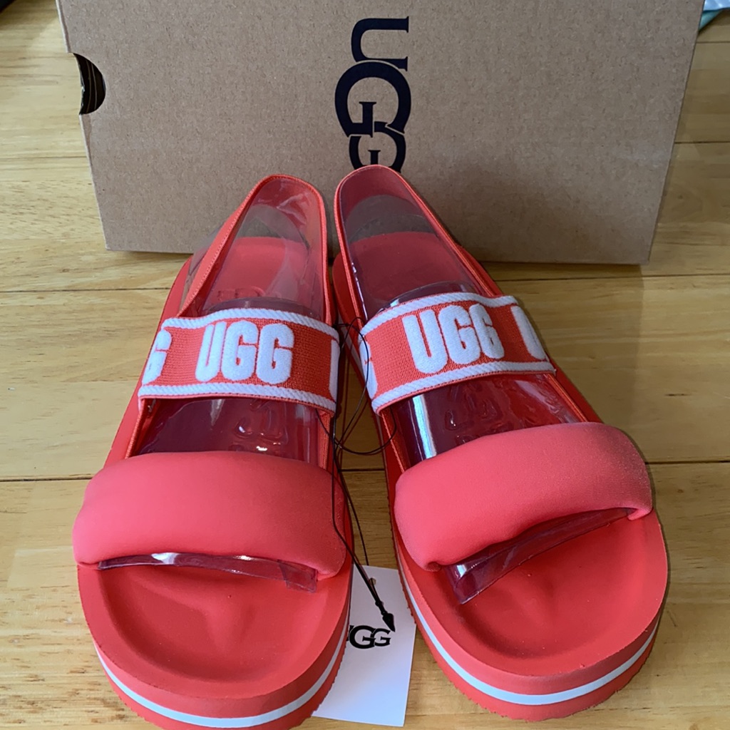 Auth Nib Ugg Zuma Sling Pop Coral Us6